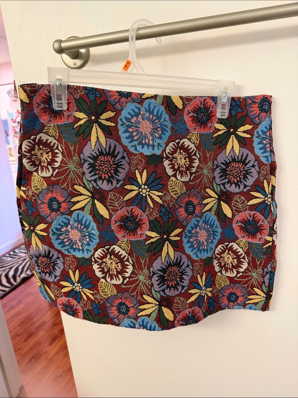 Floral Woven Mini Skirt - Multicolor